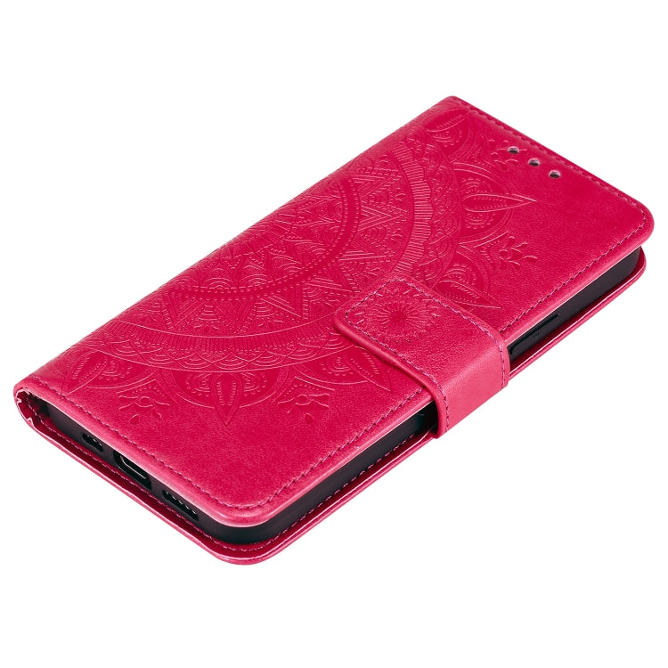 For iPhone 12 Pro Max Totem Flower Embossed Horizontal Flip TPU + PU Leather Case with Holder & Card Slots & Wallet