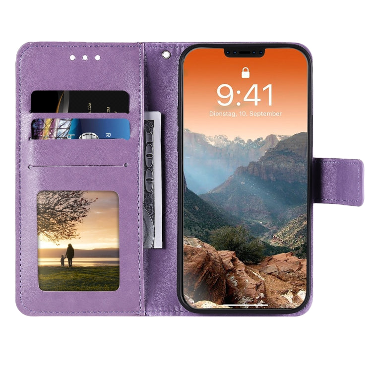 For iPhone 12 Pro Max Totem Flower Embossed Horizontal Flip TPU + PU Leather Case with Holder & Card Slots & Wallet