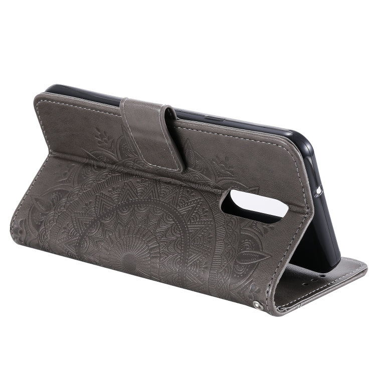 For LG Stylo 5 Totem Flower Embossed Horizontal Flip TPU + PU Leather Case with Holder & Card Slots & Wallet