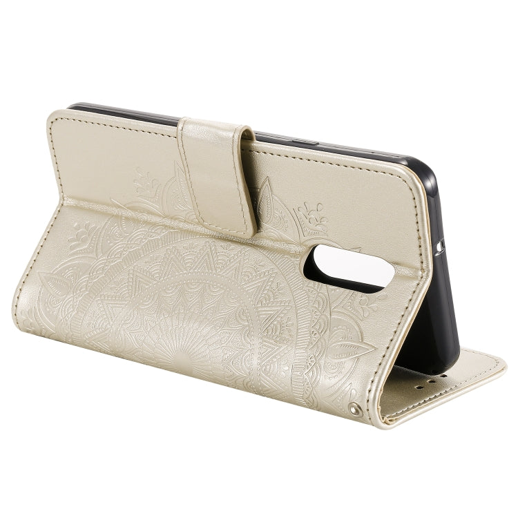 For LG Stylo 5 Totem Flower Embossed Horizontal Flip TPU + PU Leather Case with Holder & Card Slots & Wallet
