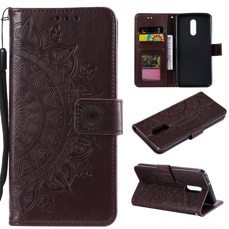 For LG Stylo 5 Totem Flower Embossed Horizontal Flip TPU + PU Leather Case with Holder & Card Slots & Wallet