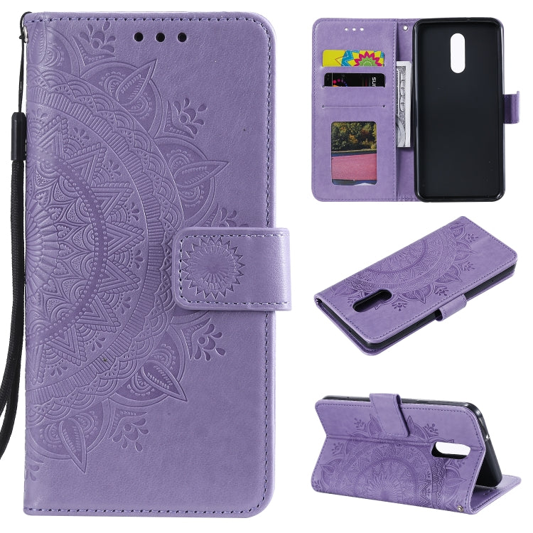For LG Stylo 5 Totem Flower Embossed Horizontal Flip TPU + PU Leather Case with Holder & Card Slots & Wallet