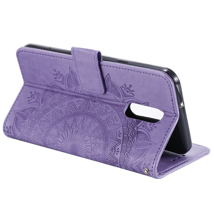 For LG Stylo 5 Totem Flower Embossed Horizontal Flip TPU + PU Leather Case with Holder & Card Slots & Wallet