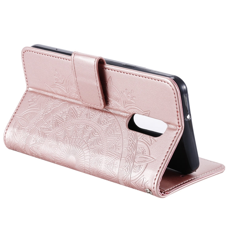 For LG Stylo 5 Totem Flower Embossed Horizontal Flip TPU + PU Leather Case with Holder & Card Slots & Wallet