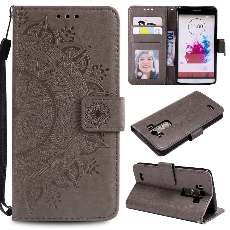 For LG G3 Totem Flower Embossed Horizontal Flip TPU + PU Leather Case with Holder & Card Slots & Wallet