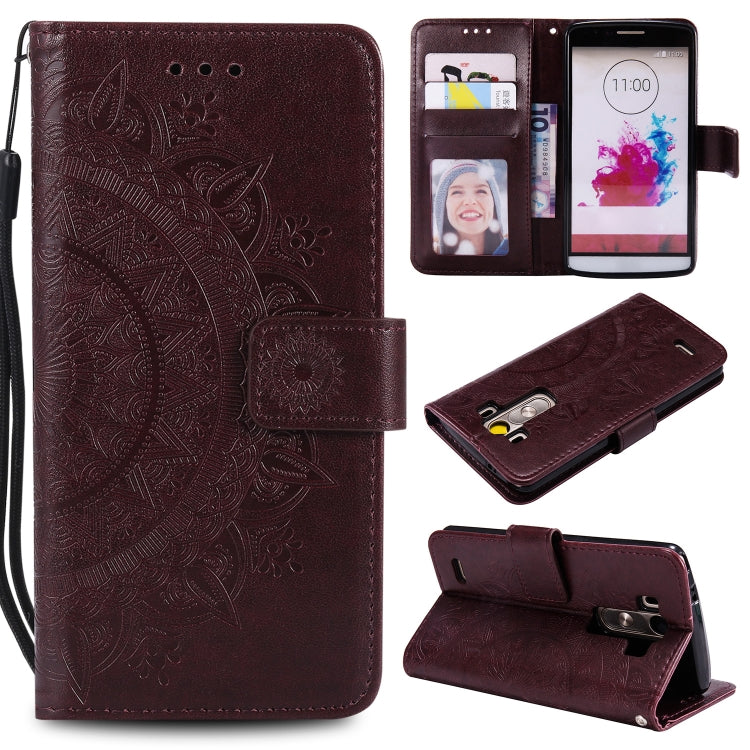 For LG G3 Totem Flower Embossed Horizontal Flip TPU + PU Leather Case with Holder & Card Slots & Wallet