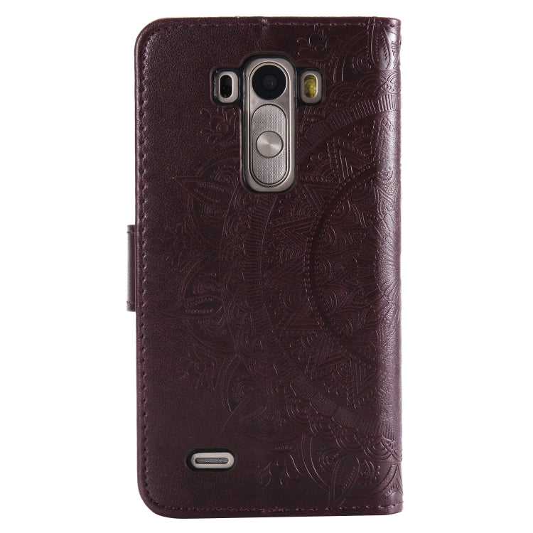 For LG G3 Totem Flower Embossed Horizontal Flip TPU + PU Leather Case with Holder & Card Slots & Wallet