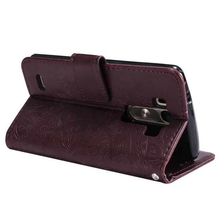 For LG G3 Totem Flower Embossed Horizontal Flip TPU + PU Leather Case with Holder & Card Slots & Wallet