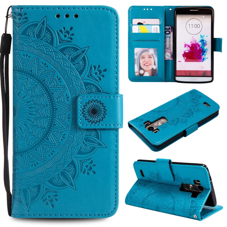 For LG G3 Totem Flower Embossed Horizontal Flip TPU + PU Leather Case with Holder & Card Slots & Wallet