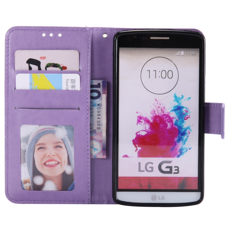 For LG G3 Totem Flower Embossed Horizontal Flip TPU + PU Leather Case with Holder & Card Slots & Wallet
