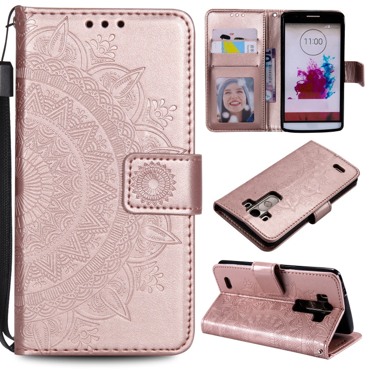 For LG G3 Totem Flower Embossed Horizontal Flip TPU + PU Leather Case with Holder & Card Slots & Wallet