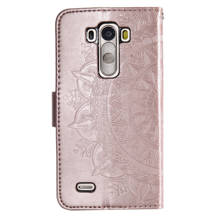 For LG G3 Totem Flower Embossed Horizontal Flip TPU + PU Leather Case with Holder & Card Slots & Wallet