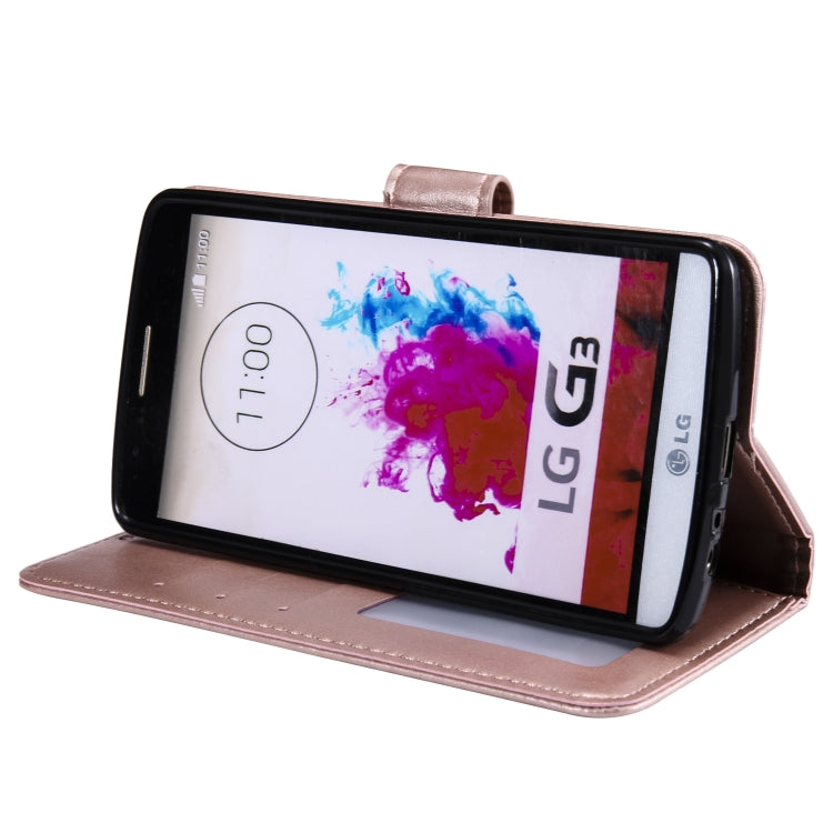 For LG G3 Totem Flower Embossed Horizontal Flip TPU + PU Leather Case with Holder & Card Slots & Wallet