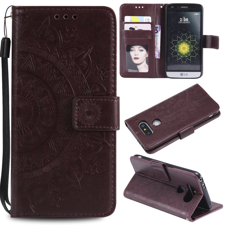 For LG G5 Totem Flower Embossed Horizontal Flip TPU + PU Leather Case with Holder & Card Slots & Wallet