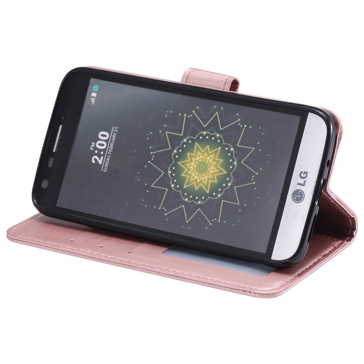 For LG G5 Totem Flower Embossed Horizontal Flip TPU + PU Leather Case with Holder & Card Slots & Wallet