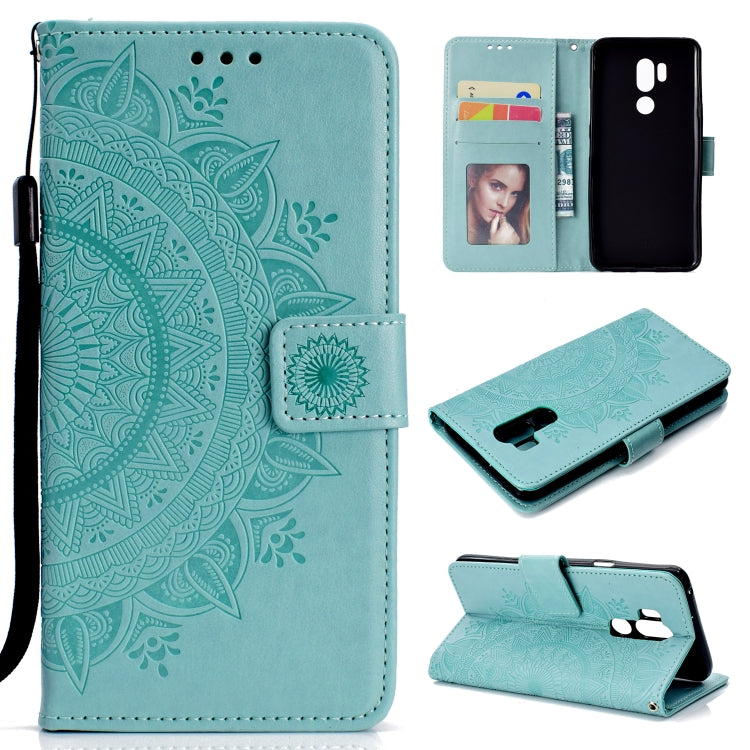For LG G7 Totem Flower Embossed Horizontal Flip TPU + PU Leather Case with Holder & Card Slots & Wallet