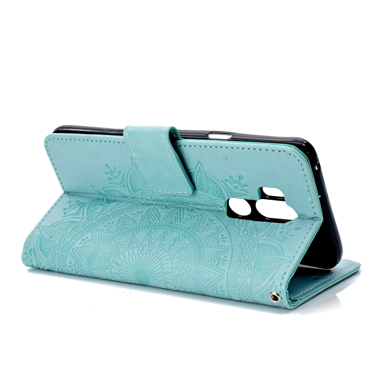 For LG G7 Totem Flower Embossed Horizontal Flip TPU + PU Leather Case with Holder & Card Slots & Wallet