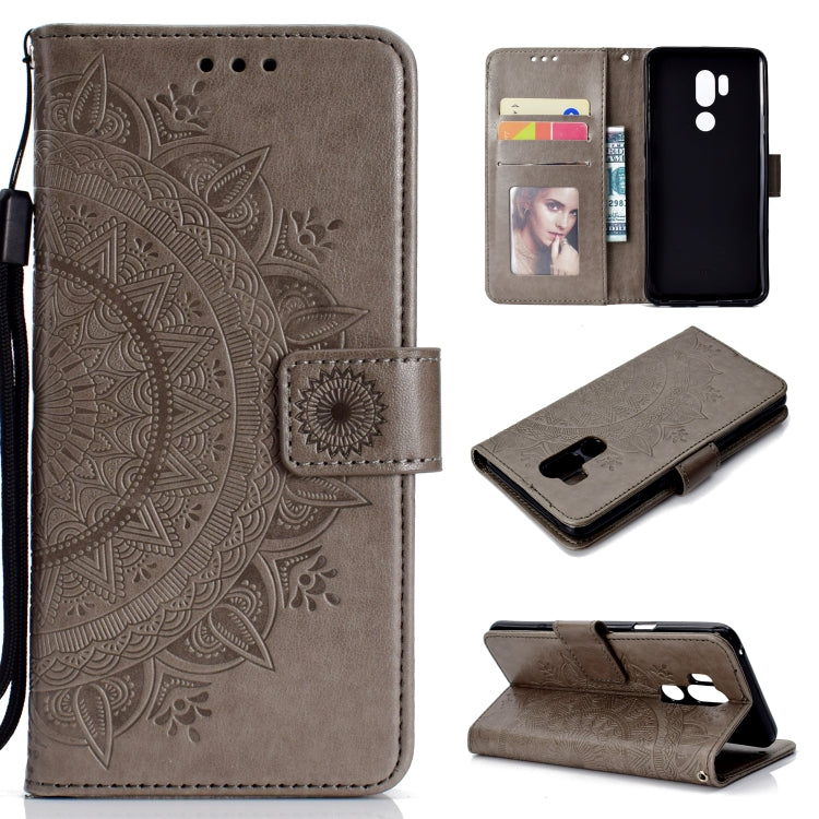 For LG G7 Totem Flower Embossed Horizontal Flip TPU + PU Leather Case with Holder & Card Slots & Wallet