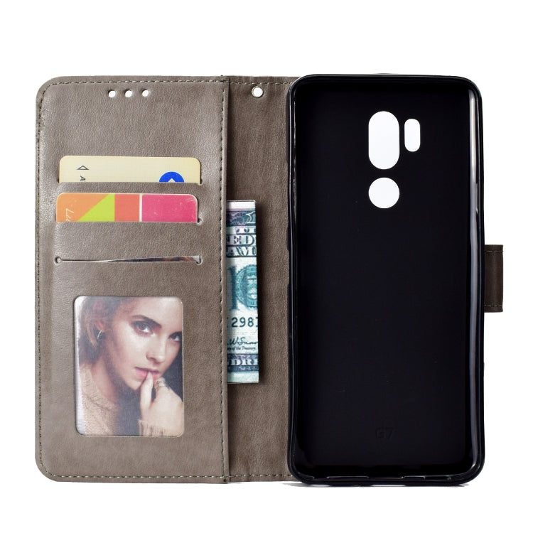 For LG G7 Totem Flower Embossed Horizontal Flip TPU + PU Leather Case with Holder & Card Slots & Wallet