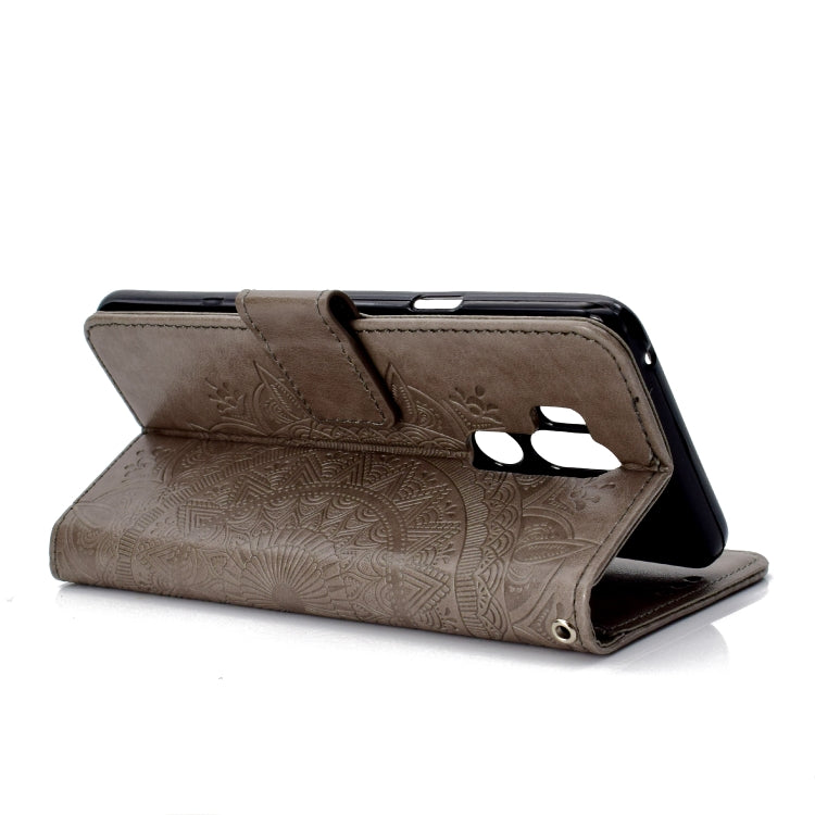 For LG G7 Totem Flower Embossed Horizontal Flip TPU + PU Leather Case with Holder & Card Slots & Wallet