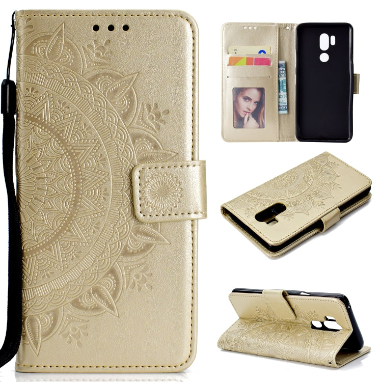 For LG G7 Totem Flower Embossed Horizontal Flip TPU + PU Leather Case with Holder & Card Slots & Wallet