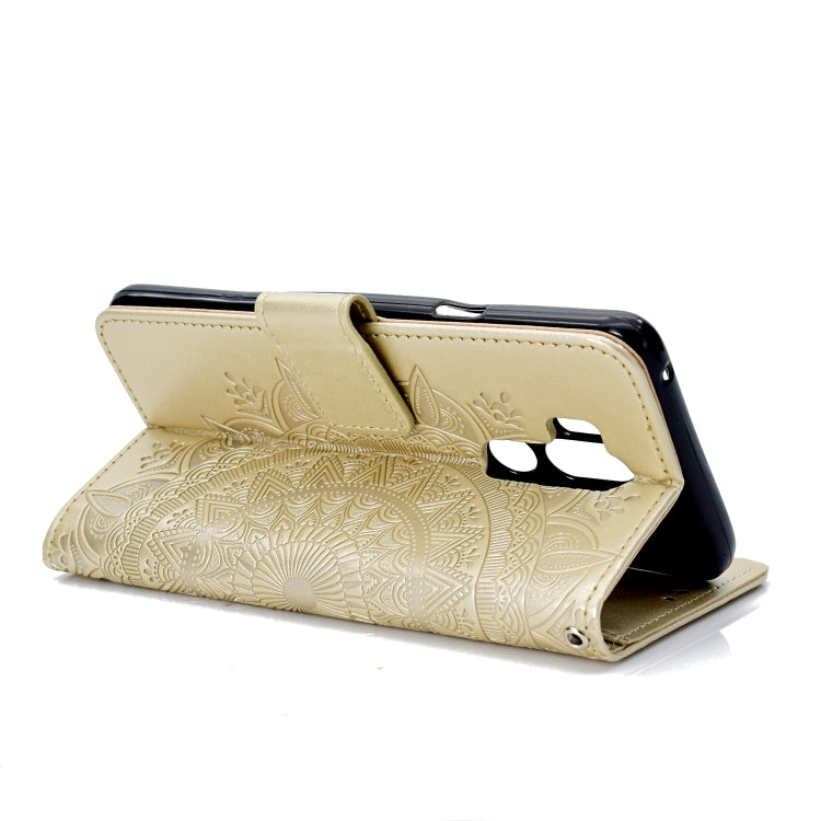 For LG G7 Totem Flower Embossed Horizontal Flip TPU + PU Leather Case with Holder & Card Slots & Wallet