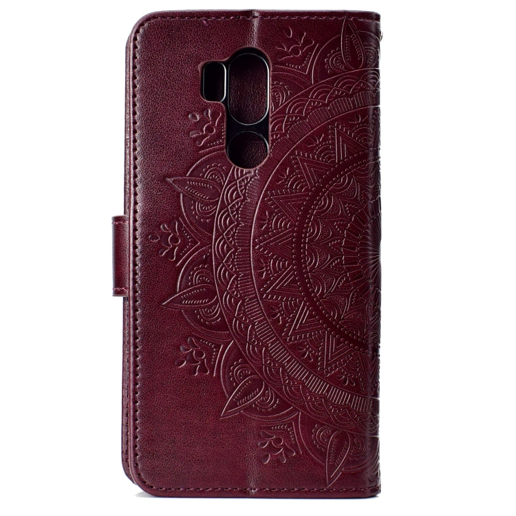 For LG G7 Totem Flower Embossed Horizontal Flip TPU + PU Leather Case with Holder & Card Slots & Wallet