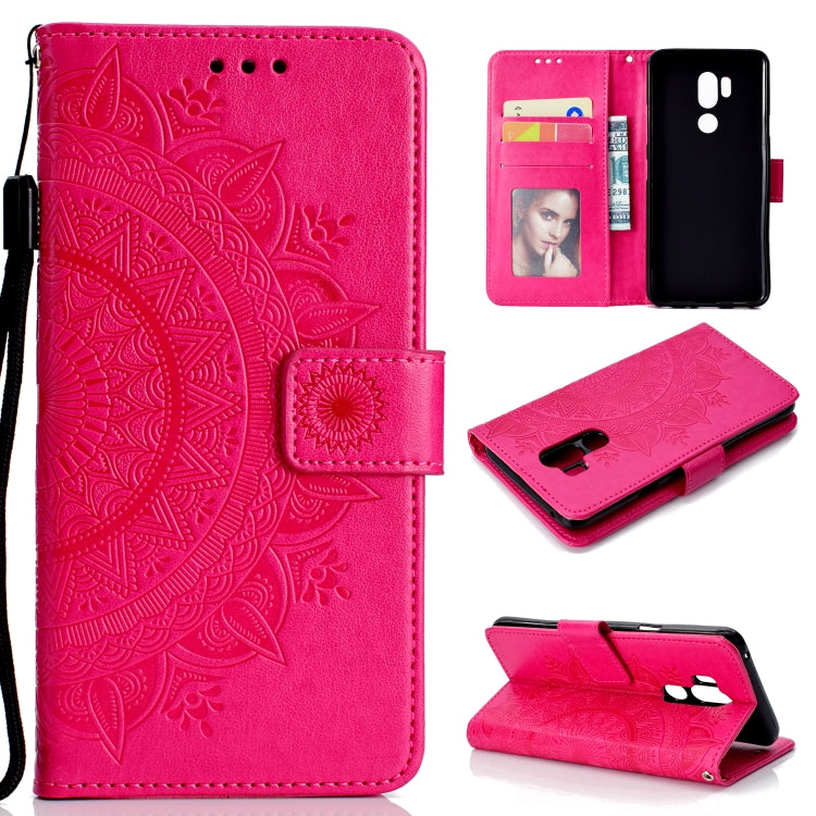 For LG G7 Totem Flower Embossed Horizontal Flip TPU + PU Leather Case with Holder & Card Slots & Wallet