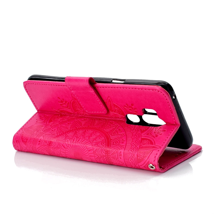 For LG G7 Totem Flower Embossed Horizontal Flip TPU + PU Leather Case with Holder & Card Slots & Wallet