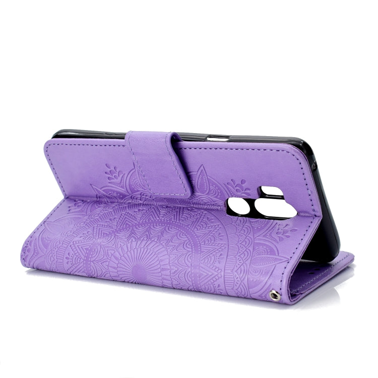 For LG G7 Totem Flower Embossed Horizontal Flip TPU + PU Leather Case with Holder & Card Slots & Wallet