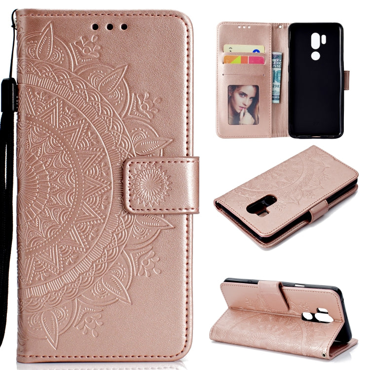 For LG G7 Totem Flower Embossed Horizontal Flip TPU + PU Leather Case with Holder & Card Slots & Wallet