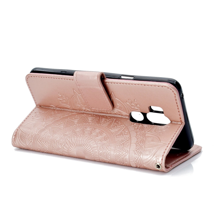 For LG G7 Totem Flower Embossed Horizontal Flip TPU + PU Leather Case with Holder & Card Slots & Wallet