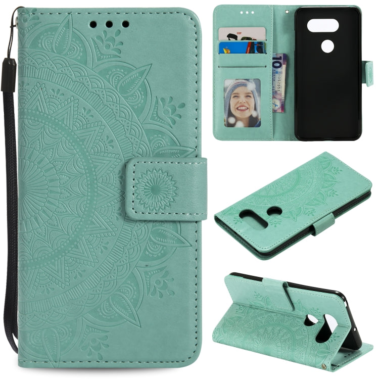 For LG G8s ThinQ Totem Flower Embossed Horizontal Flip TPU + PU Leather Case with Holder & Card Slots & Wallet