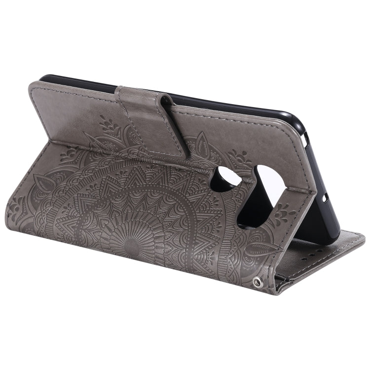For LG G8s ThinQ Totem Flower Embossed Horizontal Flip TPU + PU Leather Case with Holder & Card Slots & Wallet