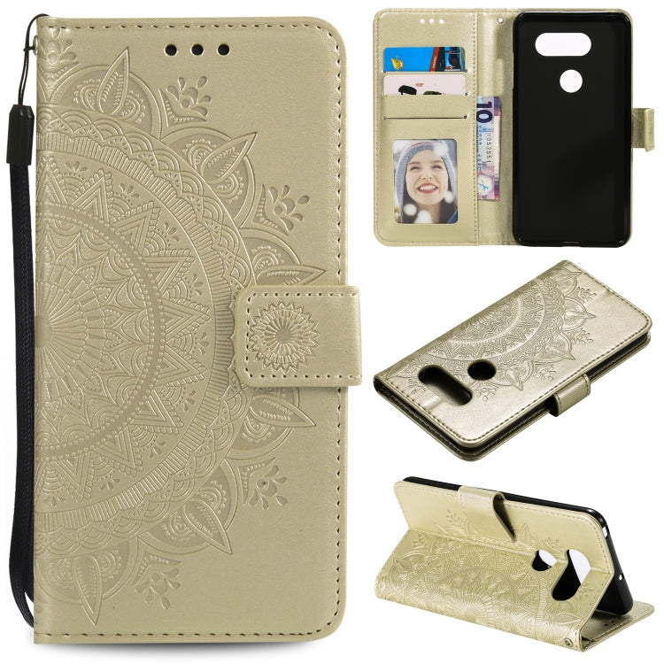 For LG G8s ThinQ Totem Flower Embossed Horizontal Flip TPU + PU Leather Case with Holder & Card Slots & Wallet