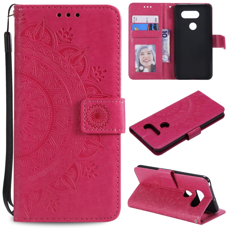 For LG G8s ThinQ Totem Flower Embossed Horizontal Flip TPU + PU Leather Case with Holder & Card Slots & Wallet