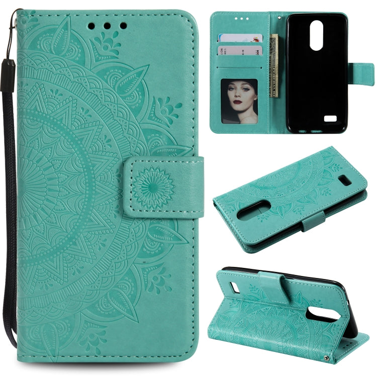 For LG K4 (2017) (US Version) Totem Flower Embossed Horizontal Flip TPU + PU Leather Case with Holder & Card Slots & Wallet