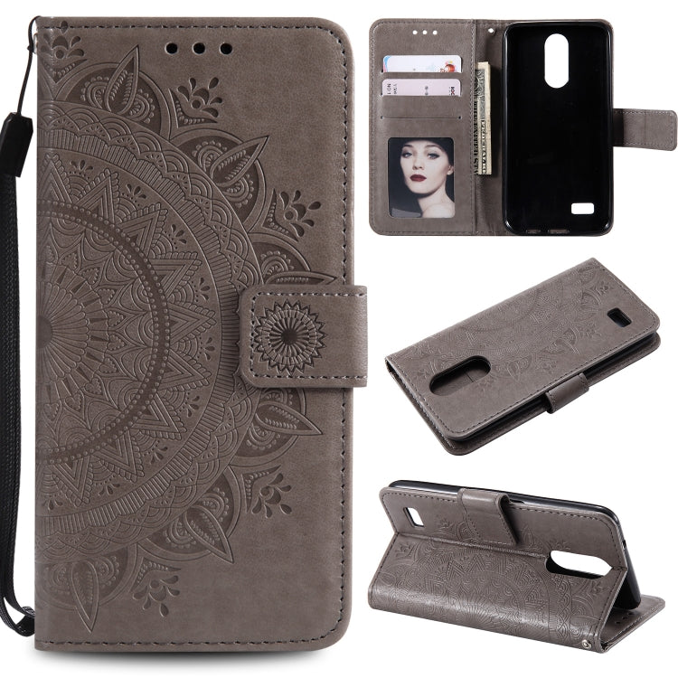 For LG K4 (2017) (US Version) Totem Flower Embossed Horizontal Flip TPU + PU Leather Case with Holder & Card Slots & Wallet