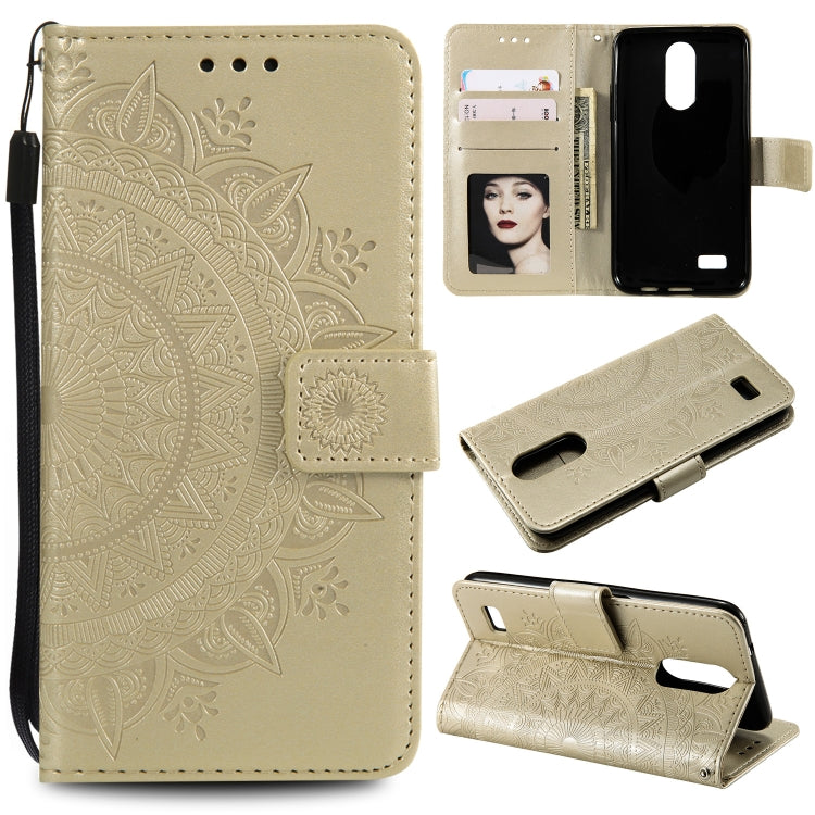 For LG K4 (2017) (US Version) Totem Flower Embossed Horizontal Flip TPU + PU Leather Case with Holder & Card Slots & Wallet