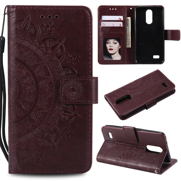 For LG K4 (2017) (US Version) Totem Flower Embossed Horizontal Flip TPU + PU Leather Case with Holder & Card Slots & Wallet