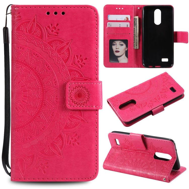 For LG K4 (2017) (US Version) Totem Flower Embossed Horizontal Flip TPU + PU Leather Case with Holder & Card Slots & Wallet
