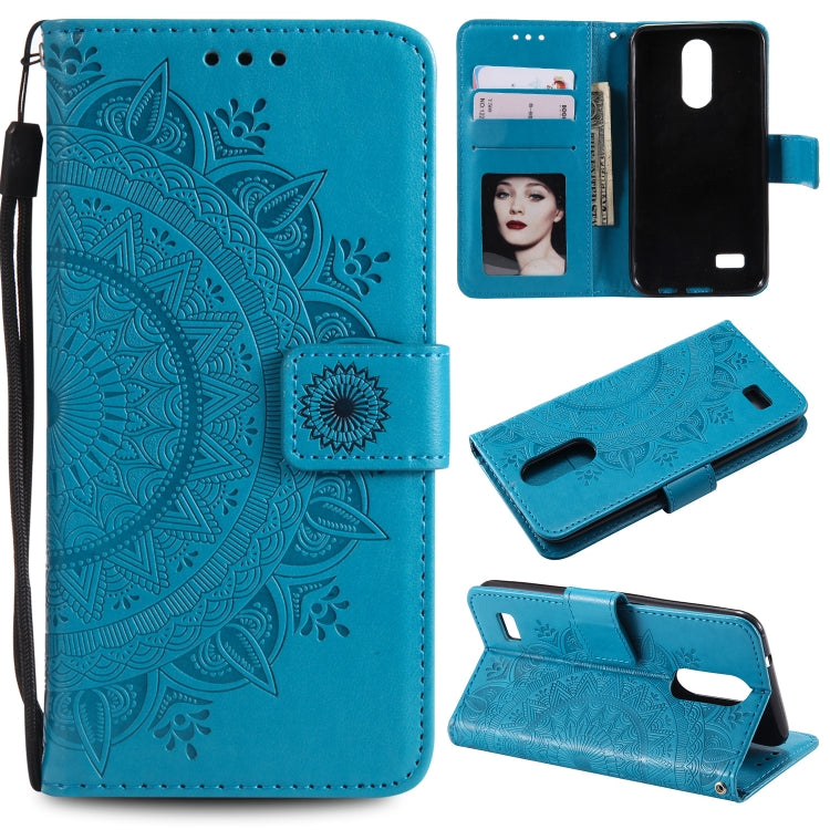 For LG K4 (2017) (US Version) Totem Flower Embossed Horizontal Flip TPU + PU Leather Case with Holder & Card Slots & Wallet