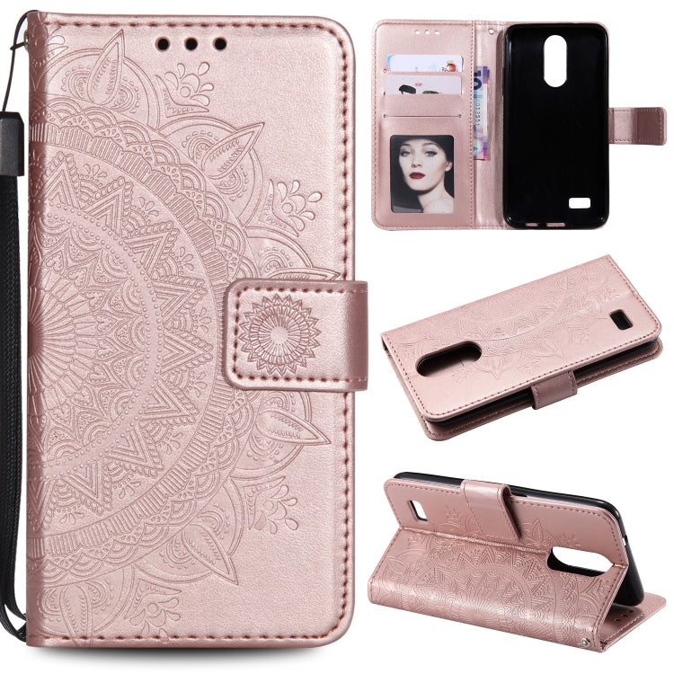 For LG K4 (2017) (US Version) Totem Flower Embossed Horizontal Flip TPU + PU Leather Case with Holder & Card Slots & Wallet