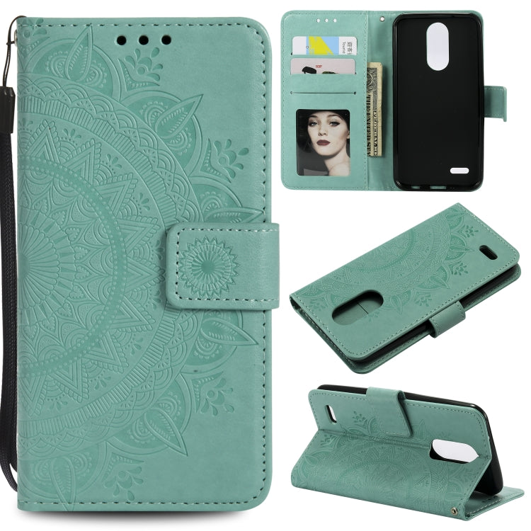 For LG K8 (2017) (EU Version) Totem Flower Embossed Horizontal Flip TPU + PU Leather Case with Holder & Card Slots & Wallet