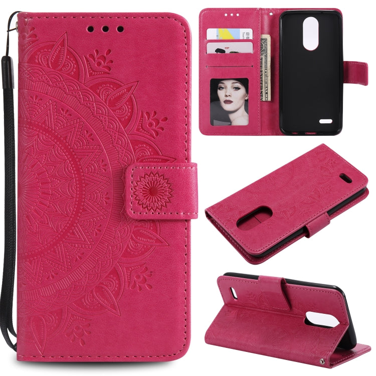 For LG K8 (2017) (EU Version) Totem Flower Embossed Horizontal Flip TPU + PU Leather Case with Holder & Card Slots & Wallet