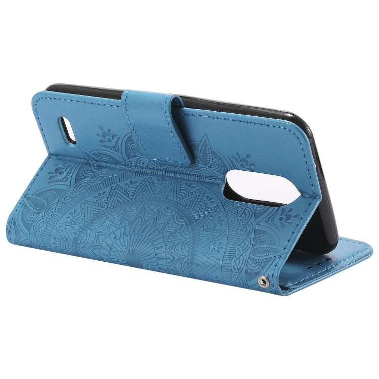 For LG K8 (2017) (EU Version) Totem Flower Embossed Horizontal Flip TPU + PU Leather Case with Holder & Card Slots & Wallet