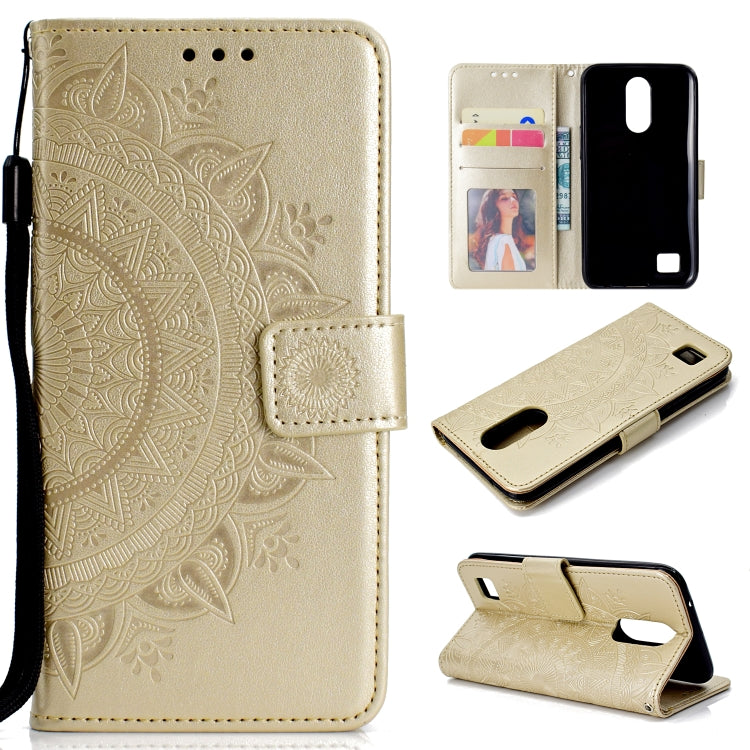 For LG K10 (2017) (EU / US Version)  Totem Flower Embossed Horizontal Flip TPU + PU Leather Case with Holder & Card Slots & Wallet