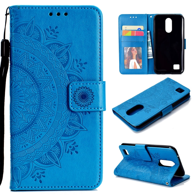 For LG K10 (2017) (EU / US Version)  Totem Flower Embossed Horizontal Flip TPU + PU Leather Case with Holder & Card Slots & Wallet