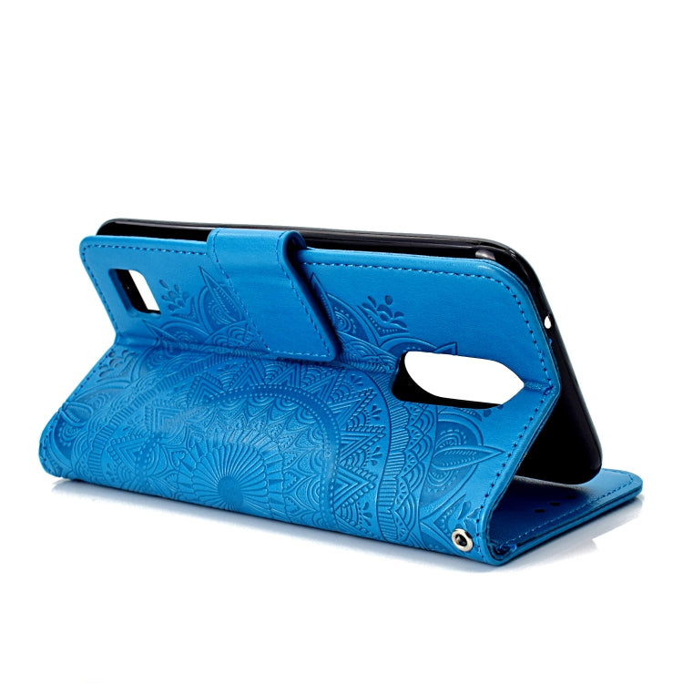 For LG K10 (2017) (EU / US Version)  Totem Flower Embossed Horizontal Flip TPU + PU Leather Case with Holder & Card Slots & Wallet