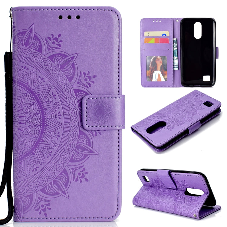 For LG K10 (2017) (EU / US Version)  Totem Flower Embossed Horizontal Flip TPU + PU Leather Case with Holder & Card Slots & Wallet